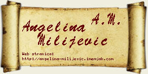 Angelina Milijević vizit kartica